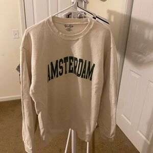John Galt Brandy Melville Amsterdam Cream crewneck